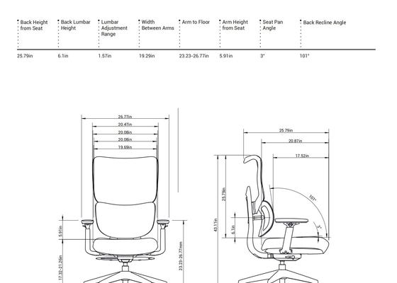H7 Task Office Chair with Multi-level Adjustable Lumbar Support, 128mm Deep Neck Support, and Double-layered High-elastic Seat Cushion