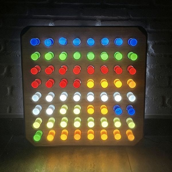 Sensory LED Activity Light Panel with Colourful Pegs – Interactive DIY Play Wall for Children