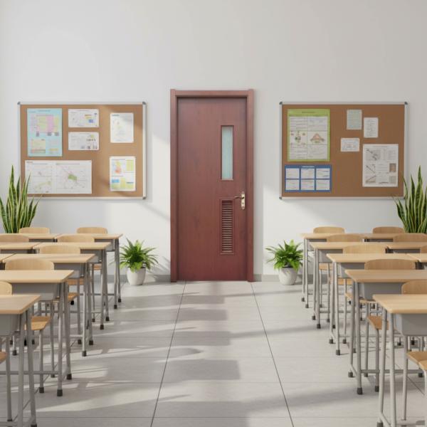 WPC Glass Door Composite Hollow Door Designed for Long Lasting Durability with Soundproof and Heat Insulation Properties