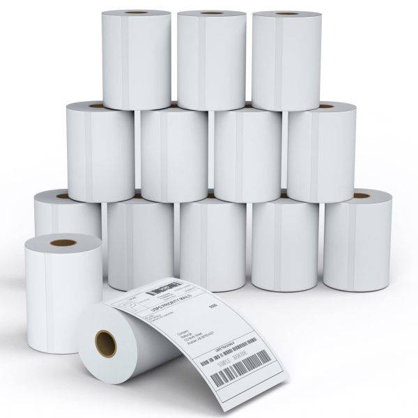 4x6 Direct Thermal Shipping Label Stickers Waterproof with 2000 Labels Per Stack