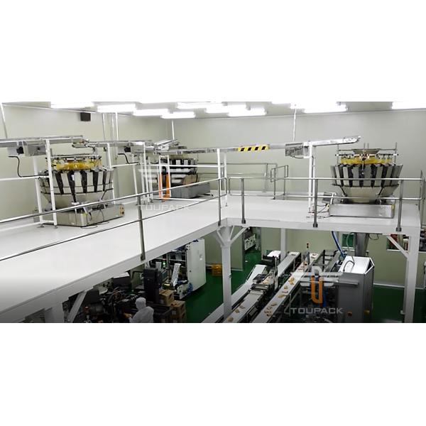 Combinaison de Multihead de 14 têtes pesant la machine de conditionnement SS316 pour les puces soufflées de casse-croûte