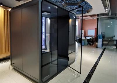 Tempered Glass Soundproof Meeting Pod Movable Quiet Silence Working