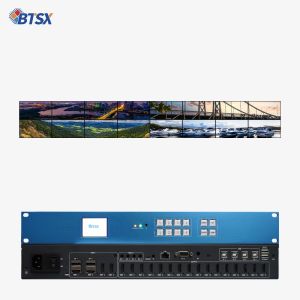 4K60 4-Screen Simultaneous Display Video Wall Controller with 1-KVM Control for Seamless Multi-Task Video Processing