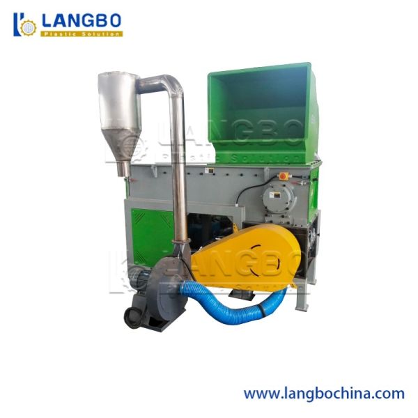 Pet Bottle HDPE Plastic Barrel Drum Blue Blow Molding Water Container Waste Recycling Solid Material Double Shaft Industrial Scrap Plastic Shredder Machine