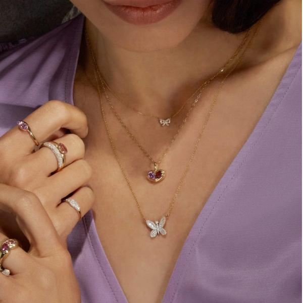 Подарок на День Святого Валентина Красочные кольца в форме сердца Вешалки из драгоценных камней для помолвки