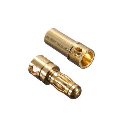 Diamètre 3.5mm de connecteurs de fil de banane de balle d'or d'ESC hommes-femmes