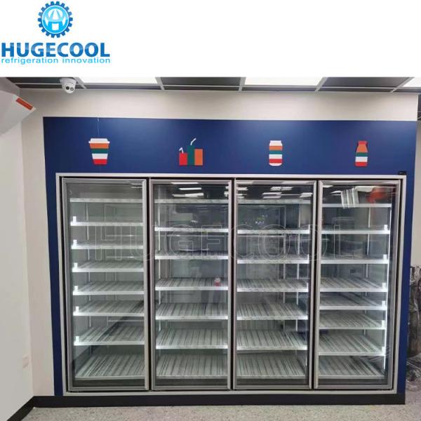 27X10X8 Foot 10 Glass Door Walk in Display Cooler com Tipo U Temperatura -0.4f