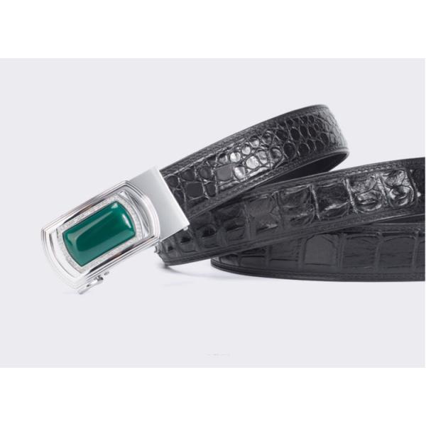 New alligator leather fashion casual belt alloy automatic buckle crocodile men's belts