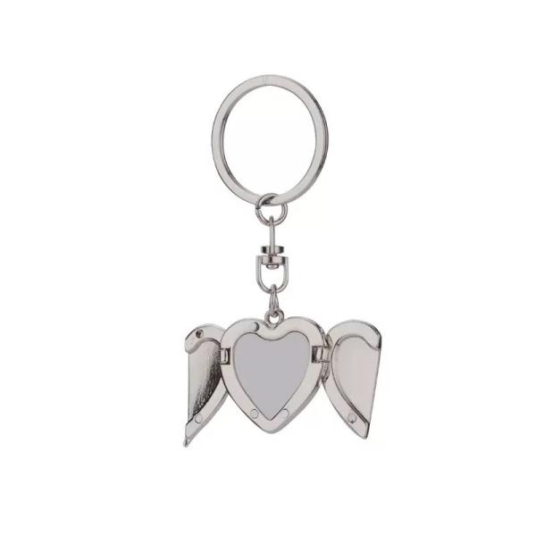Sunflower Shape Sublimation Key Chain Blanks Angel Wings Keyring For Heat Transfer Printing