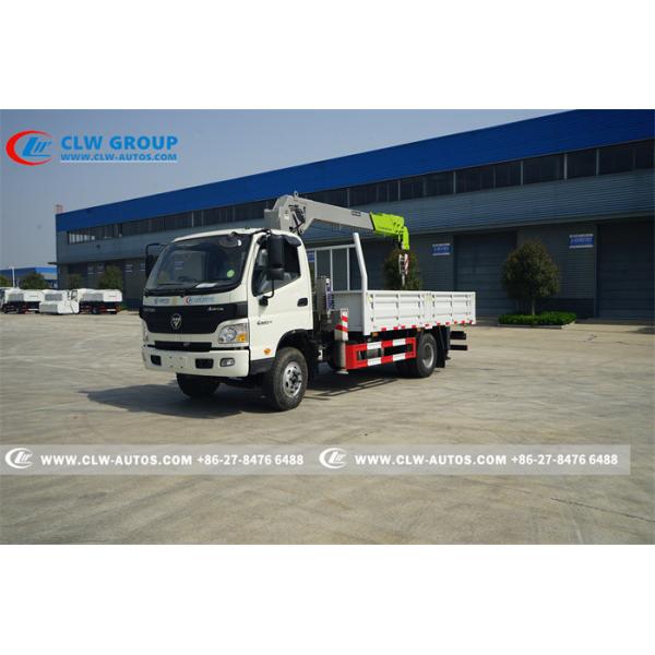 FOTON Cargo Truck Mounted Hydraulic Telescopic Boom Crane 5tons