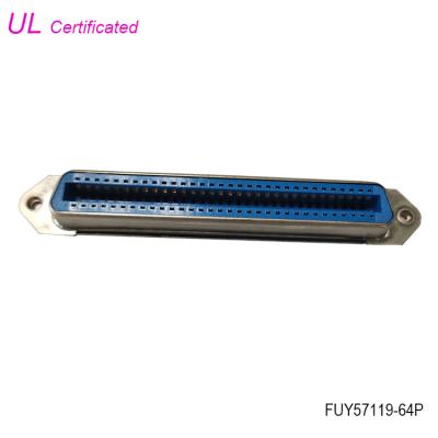 64 conector fêmea de ângulo reto do PWB de Pin Centronics Connector 32paris com porcas