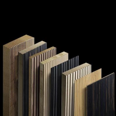 Multicolor Wall Wood Veneer Slats Mildewproof Odorless Thickness 21MM