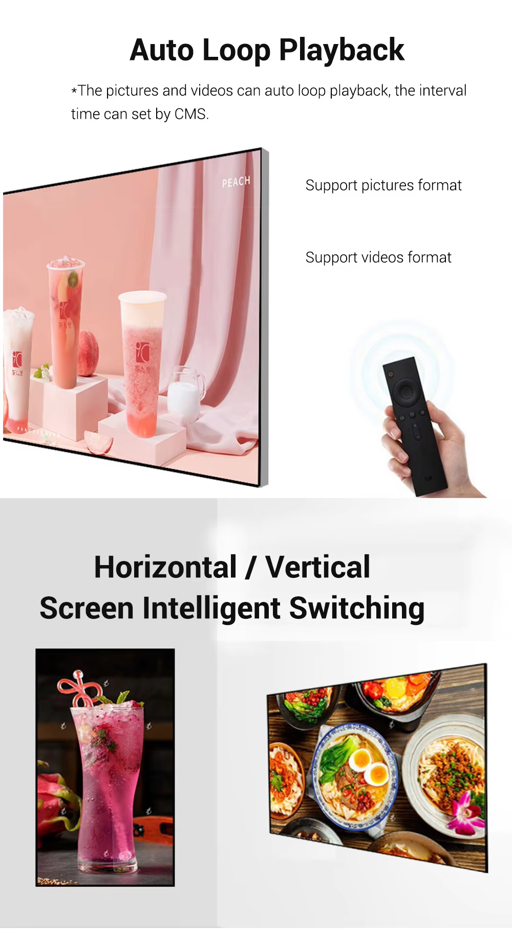 10.1 32 Inch Small Digital Signage Electronic LED Advertising Screens for Card Taxi Bus Elevator Restaurant Cafe