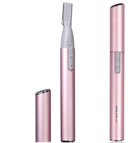 Ladies hair removal tools Thin blade straight line knife head with Positioning comb for eyebrow