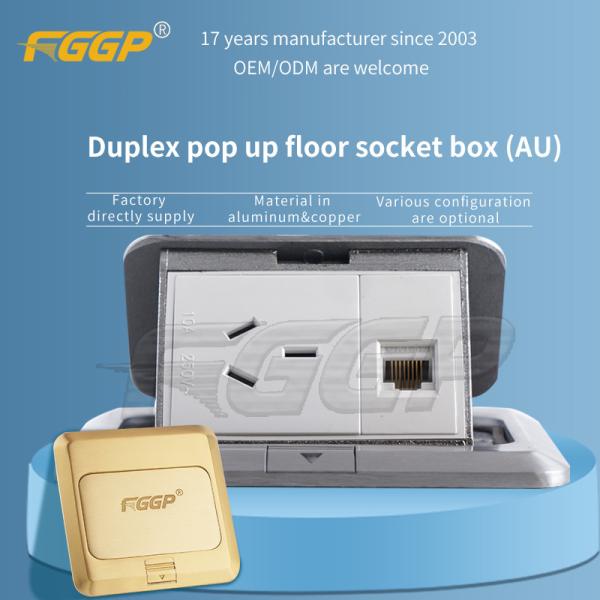CE Hidden Waterproof Ground Multiple SASO Floor Socket Box