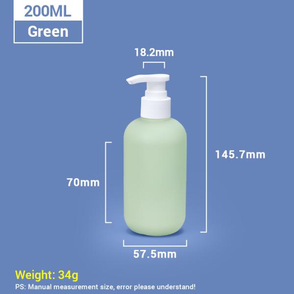 200ml Travel Toiletries Bottles for Shampoo and Body Wash