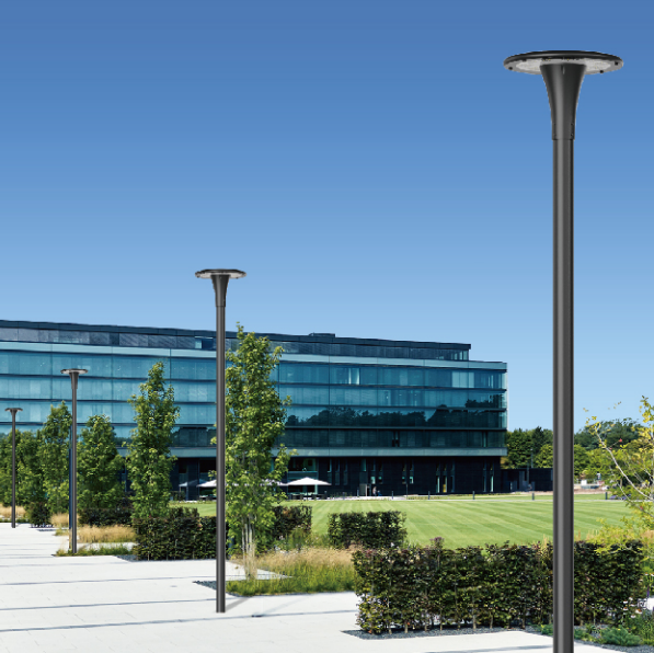 Солнечное освещение 50 Вт 60 Вт Светодиодный садовый огонь Алюминиевый мультиварки Наружное ландшафтное освещение, используемое в парках