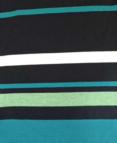Textures naturelles confortables et respirantes en matériau flexible à rayures pour chemise de polo
