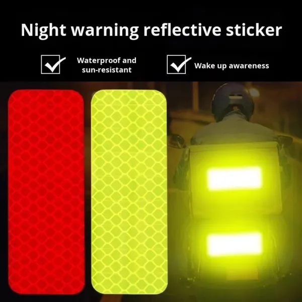 Custom Single Sided PET Anti-Collision Safety Warning Films Waterproof Electric Pressure Sensitive Acrylic Adhesive