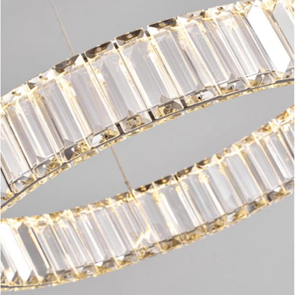 Titanium Gold Crystal Modern Pendant Light 265v Residential Anti Corrosion