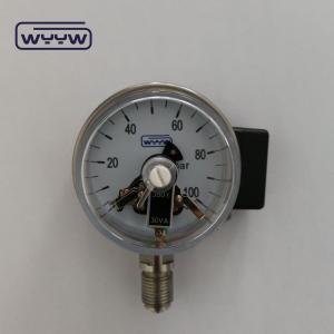 Medidor de pressão de contacto eléctrico de 60 mm de aço preto