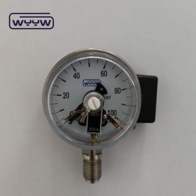 fábrica de alta qualidade fornecer diretamente 60mm aço inoxidável contato eléctrico do empreiteiro manômetro de pressão