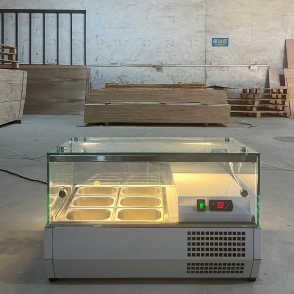 Buffet Refrigerated Counter Top Salad Bar With LCD Temperature Display Screen