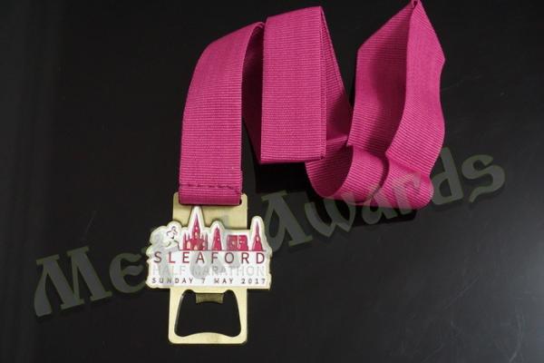 Marathon Desing Medal Bottle Opener , Novelty Beer Opener Medal For Sports Game