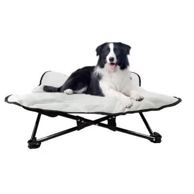 Cama de hamaca para cães à prova d'água Viagens ao ar livre Cama de cachorro elevada dobrável lavável Oxford