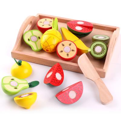 Cozinhar sustenta do alimento de madeira do jogo do papel de 5.5cm brinquedos magnéticos do fruto