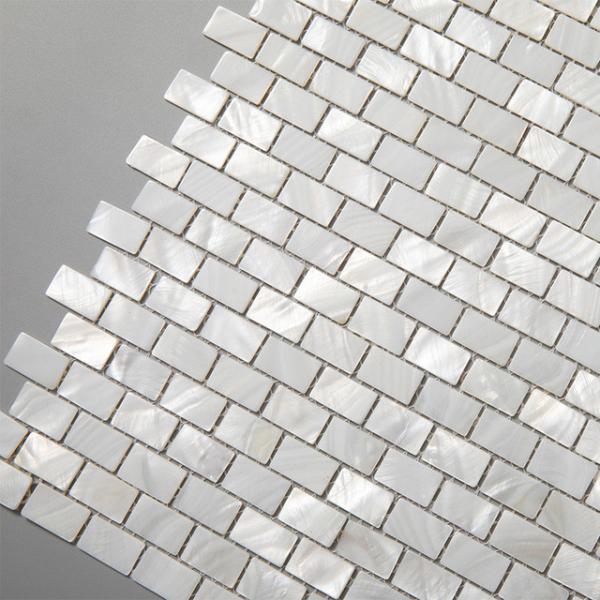 Morden Luxury White Pearl Mosaic Tile Brick Design For Wall Cabinet Chair