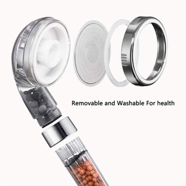 Plastic ABS 2024 High Pressure Water Saving 3 Mode Function Shower Head With Hose Holder