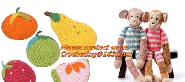Custom kitted toys, knitting girl, 100% cotton yarn custom toys， Cheap custom plush toys