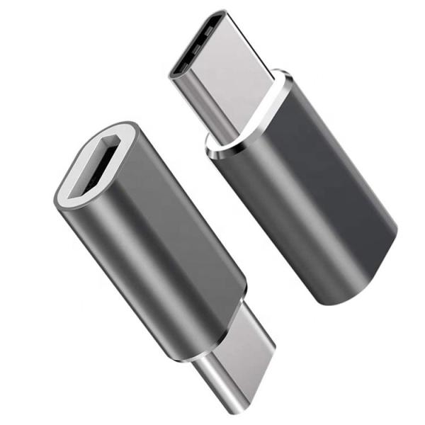 Plug and Play Metal Shell Micro USB Female to Type C Male OTG Converter Adapter