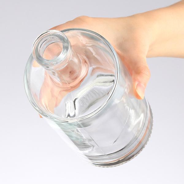 Garrafa de vidro transparente 750 ml Garrafa de vinho tinto com vedação de cortiça