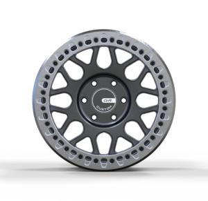 1 Piece 17x9 SUV Off Road Wheels Silver Ring Matte Black