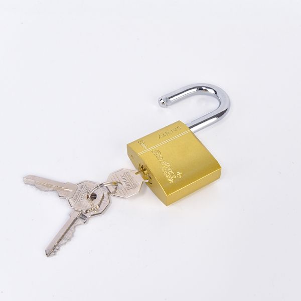Rarlux Iron Padlock with Long Shackle and Brass Painted Cylinder 3 Iron Keys Anti-Rust Easy Installation