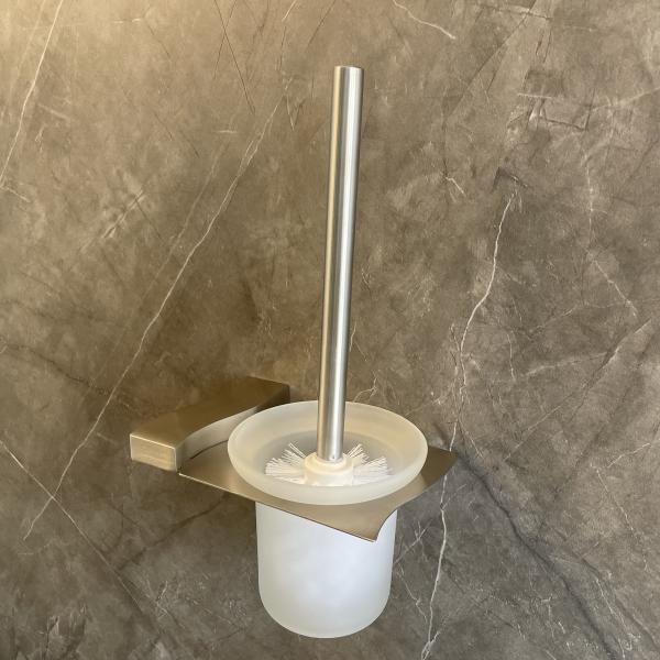 Nickel Stainless Steel Toilet Brush Holders Durable OEM ODM