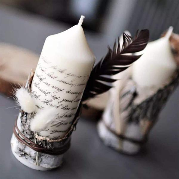 Wedding Handmade Home Scented Candles Soy Wax Luxury Pillar Scented Candles