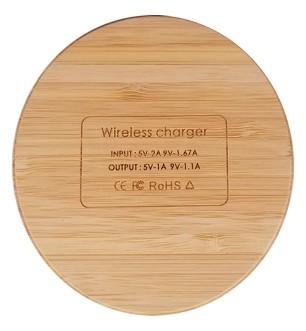 Environmental Bamboo Made 5W Portable Wireless Charger 5V 2-3A