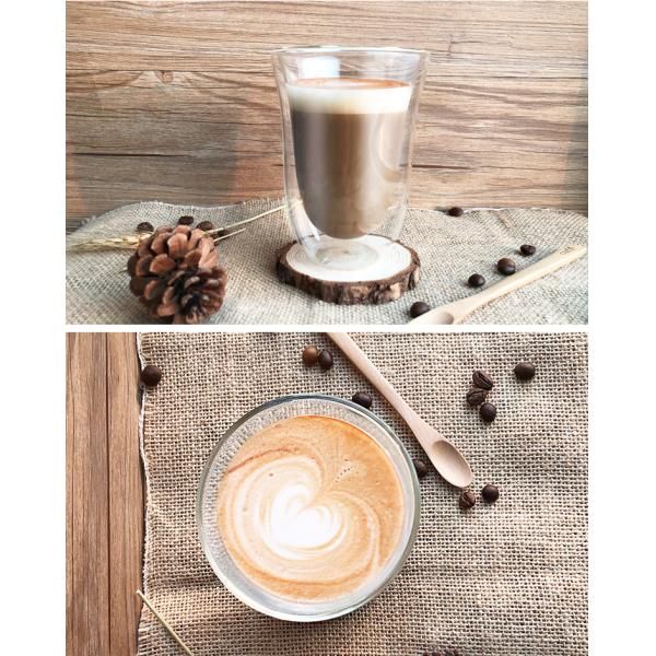 Микроволна чашки прозрачной двойной стены стеклянная/сейф судомойки для кофе/молока