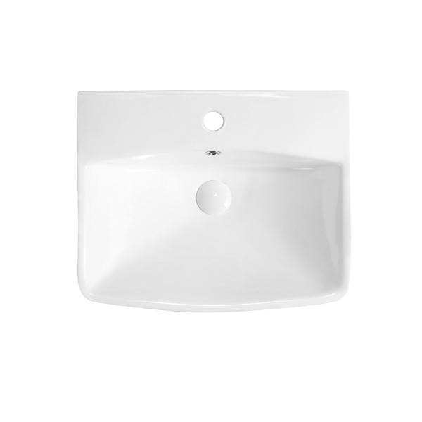 Luxury Fashion Design SWM9507-1 Bathroom Half Pedestal Sinks Soild Surface Wall Hung Sinks