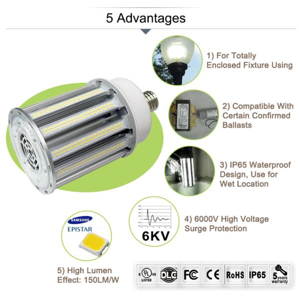 Warehouse High Bay Light Bulbs 100w Led Corn Light E40 / E39