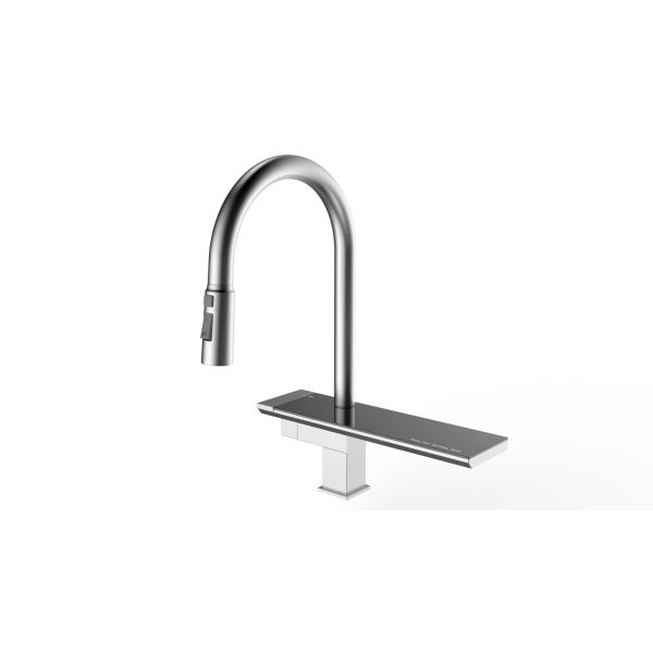 304 Stainless Steel Kitchen Faucet Pull Out Mixer Tap With Rainfall Shower Versatile