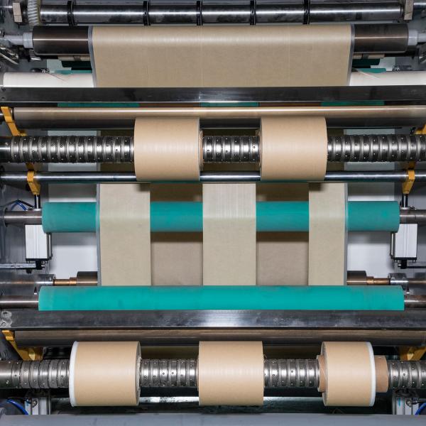 pvc Film Slitter Rewinder Meter counting system with friction shaft