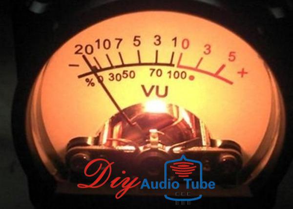 DC 500μA Digital VU Meter Panel Cut Out 34mm With 12V Warm Back Light Inside
