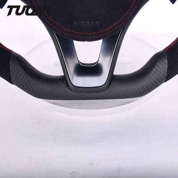 W205 CLA Alcantara Real Carbon Fiber Mercedes Benz Steering Wheel With LED