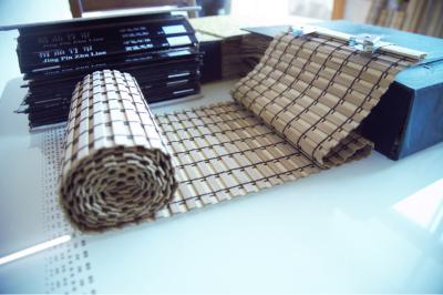 Custom Waterproof Bamboo Curtains Carbonized Color Fumigation Certification