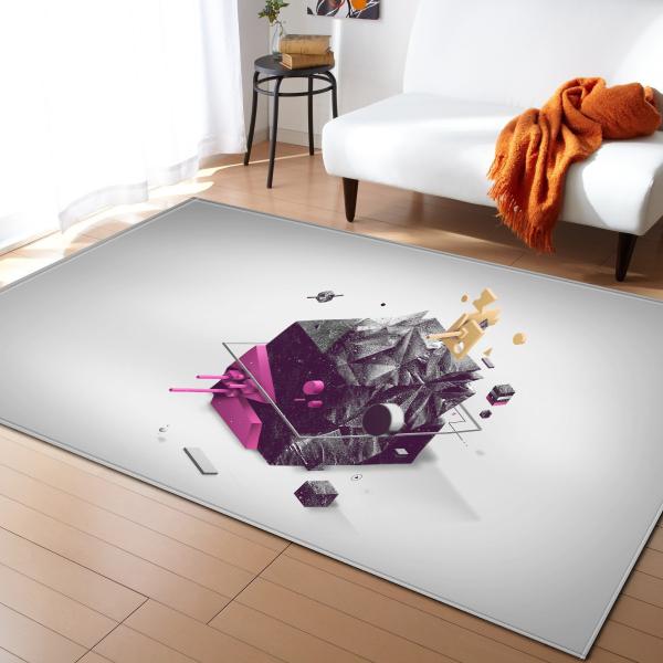 3D living room carpet, bedroom, dining room floor mat, door mat, pattern size customizable