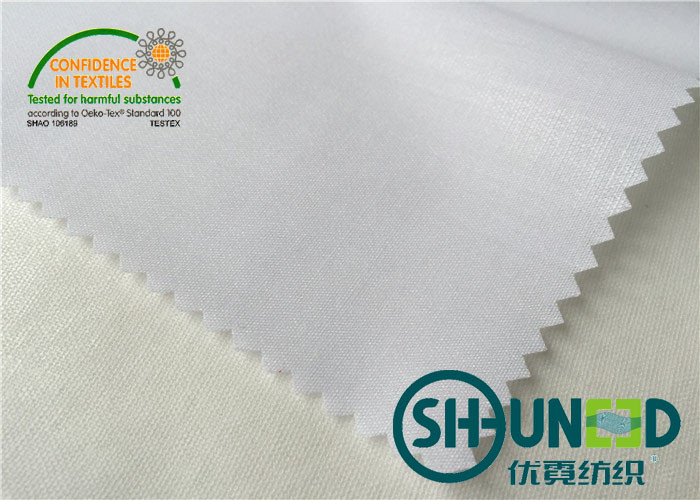 Hard Handfeeling Cotton Fusible Interlining with Flat Coating and HDPE Adhesive Woven Interfacing